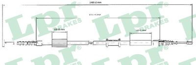 Cable Pull, parking brake LPR C0208B