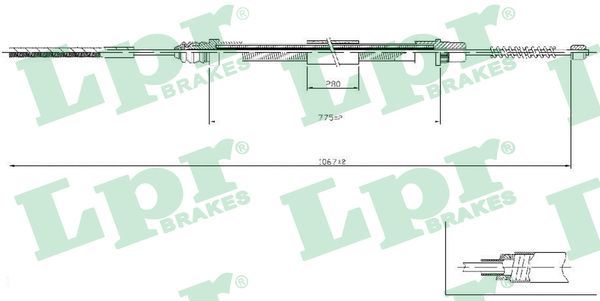 LPR C0209B Cable Pull, parking brake