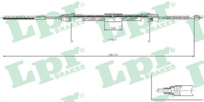 Cable Pull, parking brake LPR C0209B