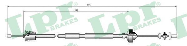LPR C0209C Cable Pull, clutch control