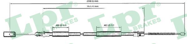 LPR C0211B Cable Pull, parking brake