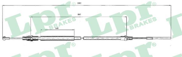 LPR C0214B Cable Pull, parking brake