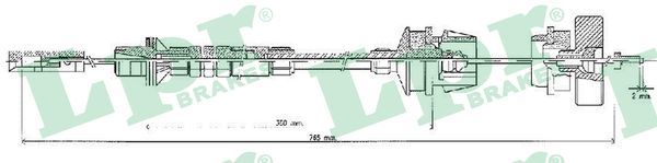 LPR C0218C Cable Pull, clutch control