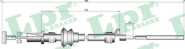 LPR C0221C Cable Pull, clutch control