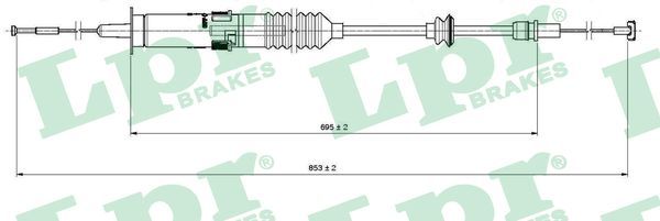 LPR C0222C Cable Pull, clutch control