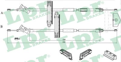 Cable Pull, parking brake LPR C0225B