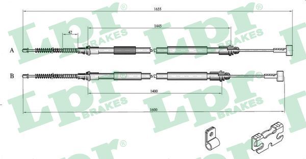 LPR C0246B Cable Pull, parking brake