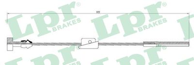 Cable Pull, parking brake LPR C0247B