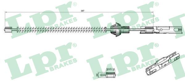 LPR C0250B Cable Pull, parking brake
