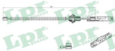 Cable Pull, parking brake LPR C0250B