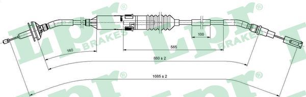 LPR C0257C Cable Pull, clutch control