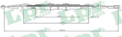 Cable Pull, parking brake LPR C0258B