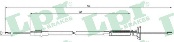 LPR C0258C Cable Pull, clutch control
