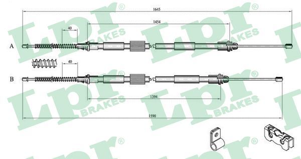 LPR C0259B Cable Pull, parking brake