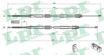 Cable Pull, parking brake LPR C0259B