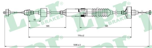 LPR C0260C Cable Pull, clutch control