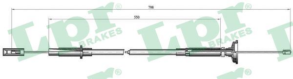 LPR C0261C Cable Pull, clutch control