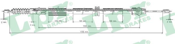 LPR C0262B Cable Pull, parking brake