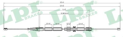 Cable Pull, parking brake LPR C0263B