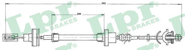 LPR C0272C Cable Pull, clutch control