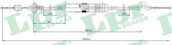 LPR C0276C Cable Pull, clutch control