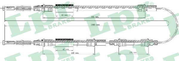 LPR C0277B Cable Pull, parking brake