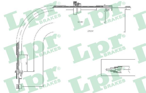 LPR C0281B Cable Pull, parking brake