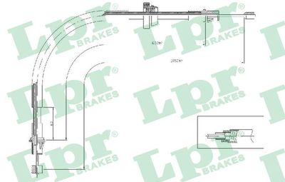 Cable Pull, parking brake LPR C0281B