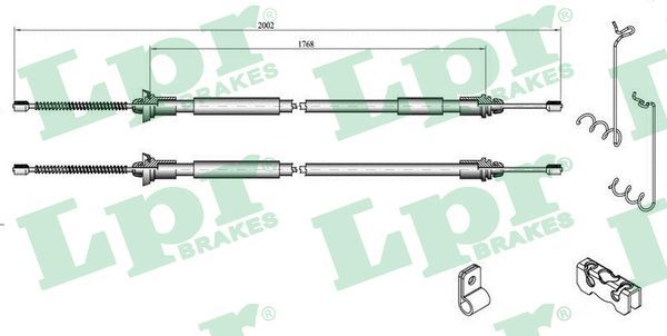 LPR C0282B Cable Pull, parking brake
