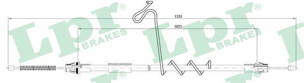LPR C0286B Cable Pull, parking brake