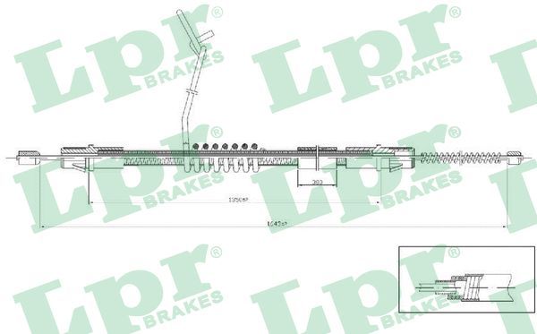 LPR C0287B Cable Pull, parking brake