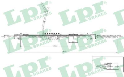 Cable Pull, parking brake LPR C0287B