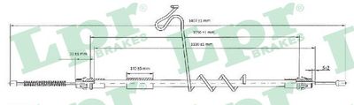 Cable Pull, parking brake LPR C0293B