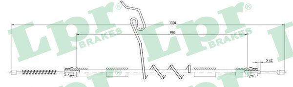 LPR C0296B Cable Pull, parking brake