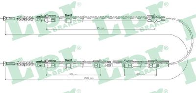 Cable Pull, parking brake LPR C0298B