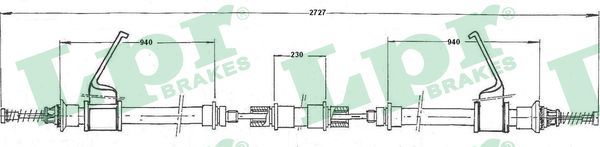 LPR C0299B Cable Pull, parking brake