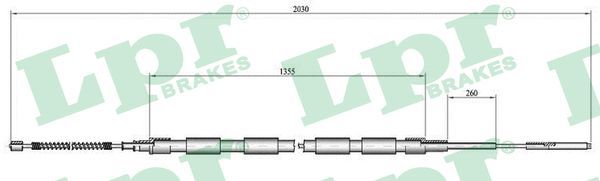LPR C0302B Cable Pull, parking brake