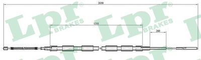 Cable Pull, parking brake LPR C0302B