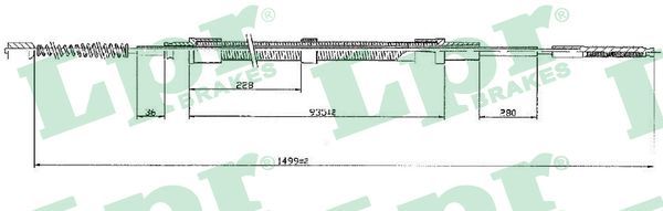 LPR C0304B Cable Pull, parking brake