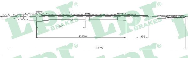 LPR C0305B Cable Pull, parking brake