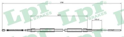 Cable Pull, parking brake LPR C0306B