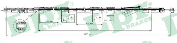 LPR C0309B Cable Pull, parking brake