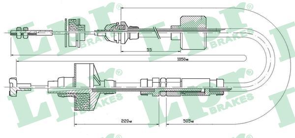 LPR C0309C Cable Pull, clutch control