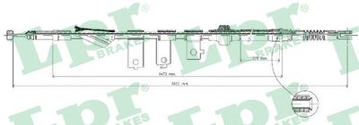 Cable Pull, parking brake LPR C0311B