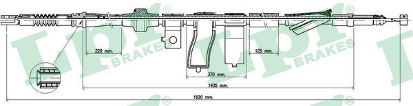 LPR C0313B Cable Pull, parking brake