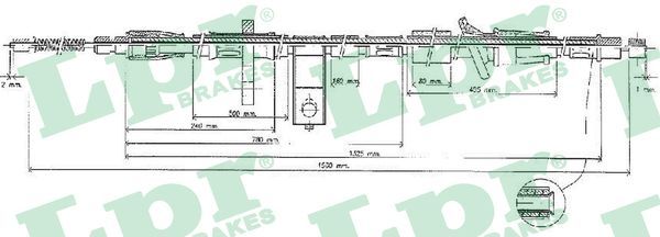 LPR C0319B Cable Pull, parking brake