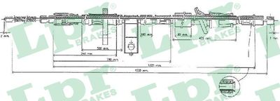 Cable Pull, parking brake LPR C0319B