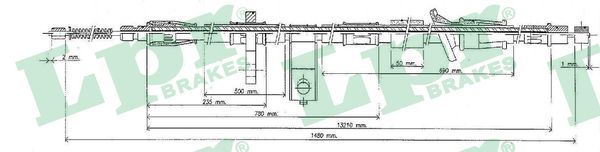 LPR C0320B Cable Pull, parking brake