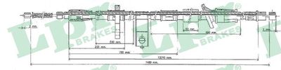 Cable Pull, parking brake LPR C0320B