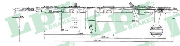 LPR C0321B Cable Pull, parking brake
